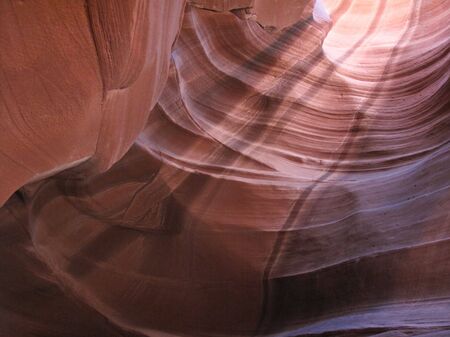 Abstract view of the canyon walls of Antelope Canyon in Pageの写真素材