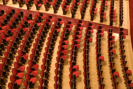 chairs in a theaterの写真素材