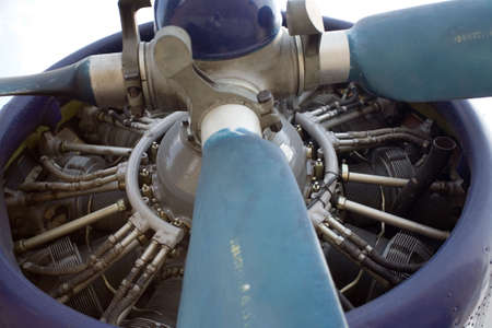 airplane engine, close view
