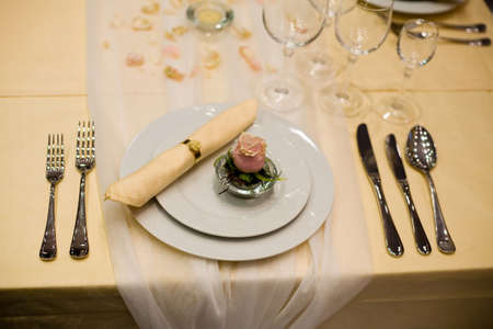 Elegant place settingの写真素材