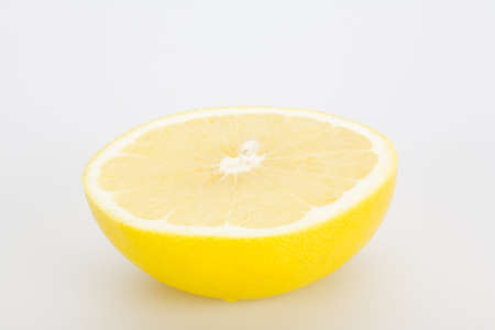 sliced grapefruit, isolated on white