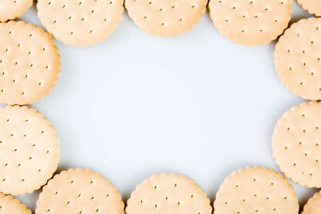 biscuits on a white backgroundの写真素材