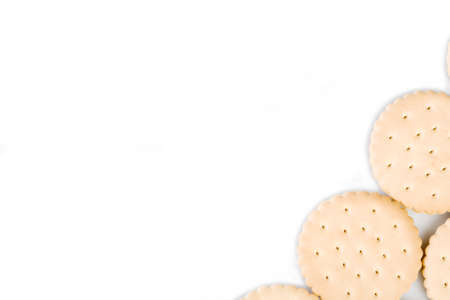 biscuits on a white backgroundの写真素材