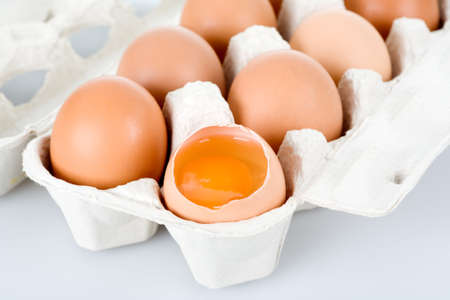 Brown eggs, isolated