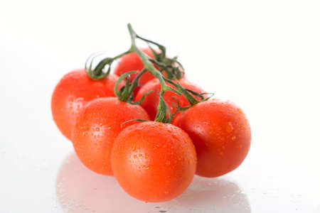Fresh tomatoes, isolatedの写真素材