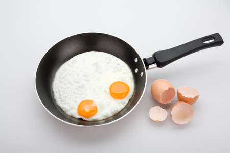 fried eggs, isolatedの写真素材