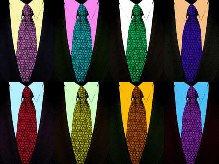 8 tie and suit in pop-art styleの写真素材