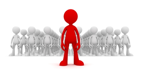 team leader 3d illustration isolated on white backgroundの写真素材