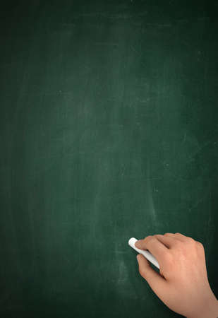 empty chalkboard hand write 3d illustration conceptの写真素材