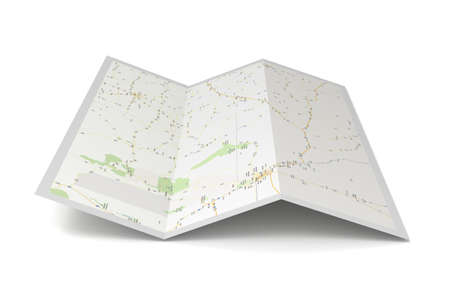 map isolated 3d illustration isolated on white background