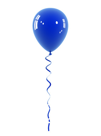 single balloon 3d illustration on white backgroundの写真素材