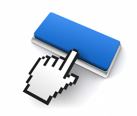 blank push button 3d illustration isolated on white background
