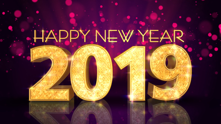 happy new year concept 3d illustration colorful