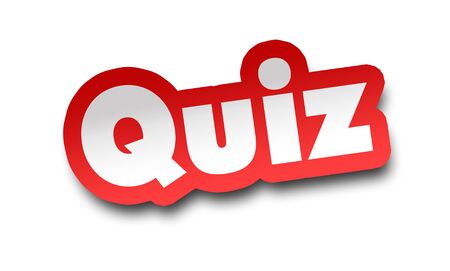 quiz concept 3d illustration isolated on white backgroundの写真素材