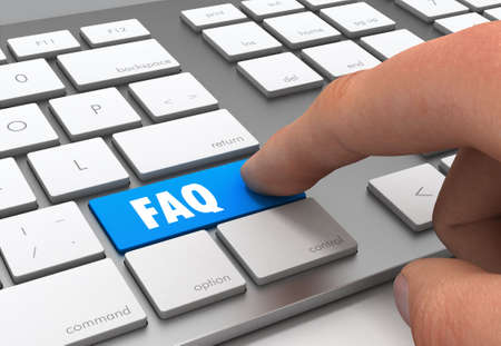 faq push button concept 3d illustration isolatedの写真素材
