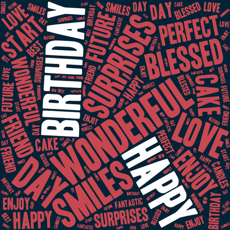 Happy Birthday typography seamless background patternのイラスト素材
