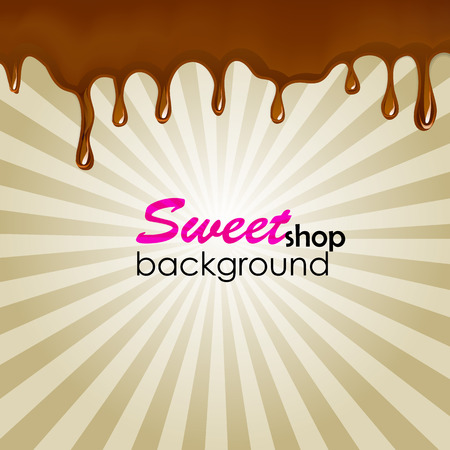 vector holiday background with chocolate stains with place for textのイラスト素材