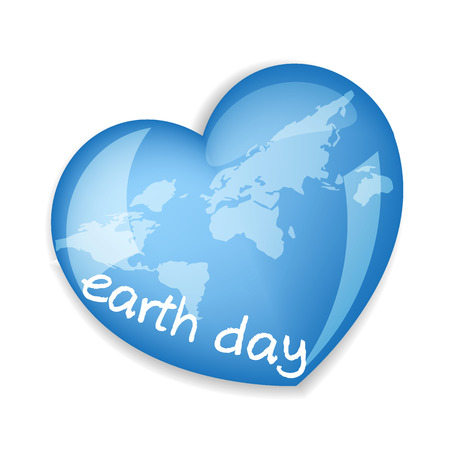 A world globe in the shape of a heart symbol. Concept for loving travel, or loving the world and caring for the environment or similarのイラスト素材