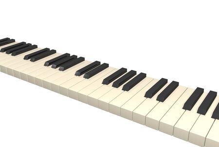 Abstract 3d piano. Object over whiteの写真素材
