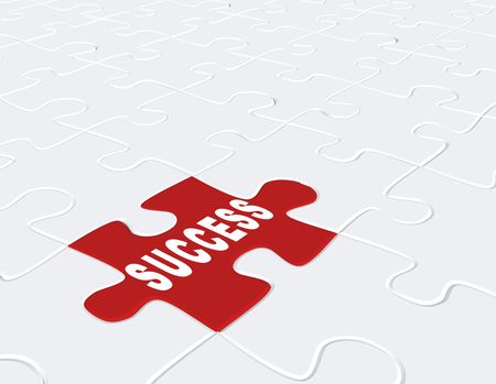 Success. Abstract background from parts 3d  puzzleの写真素材
