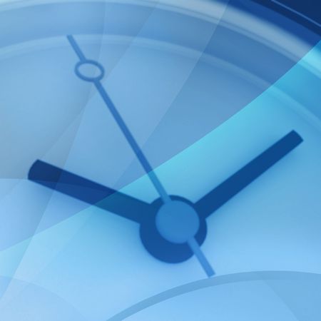Time - blurry background of blue color