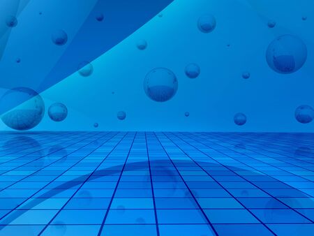 Background - an abstract geometrical illustration of blue color