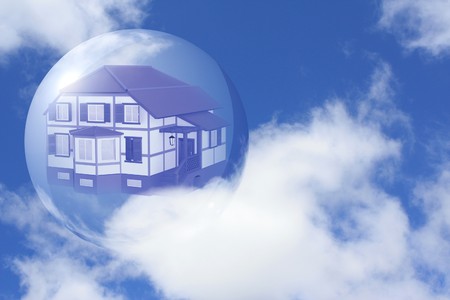 Conceptual image - dream of own houseの写真素材