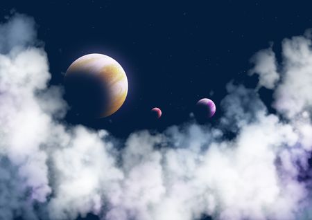 Illustration - a fantastic beautiful galaxy