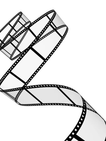 3d abstract photographic film. Object over whiteの写真素材