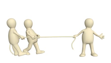 Competition - pulling of a ropeの写真素材