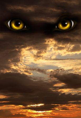 Dark series - horror in nightの写真素材