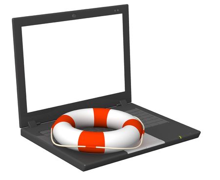 Internet concept - help in the virtual worldの写真素材