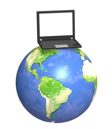 Conceptual image - global communication. 3dの写真素材