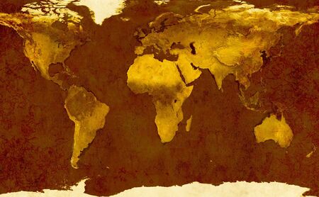 Grunge background - ancient map of the world