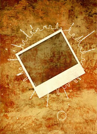 Grunge background with photoframeの写真素材