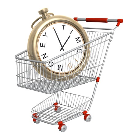 Conceptual image - time is moneyの写真素材