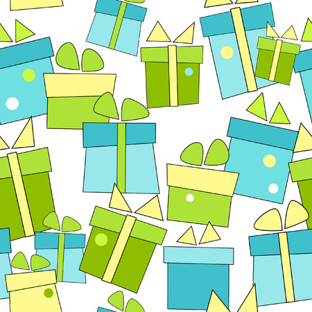   seamless background with presentsのイラスト素材