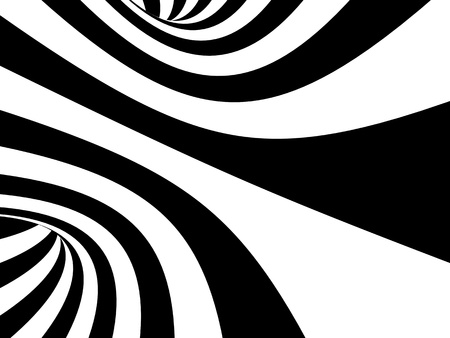 Abstract illusion. Black and white