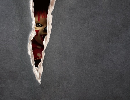 Dark series - a look from darkness. Spooky clownの写真素材
