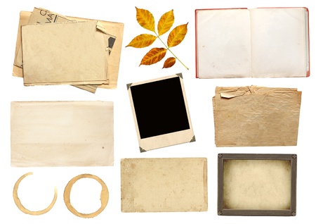 Collection elements for scrapbooking. Objects isolated over whiteの写真素材