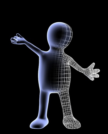 Transparent puppet - x-ray and wireの写真素材