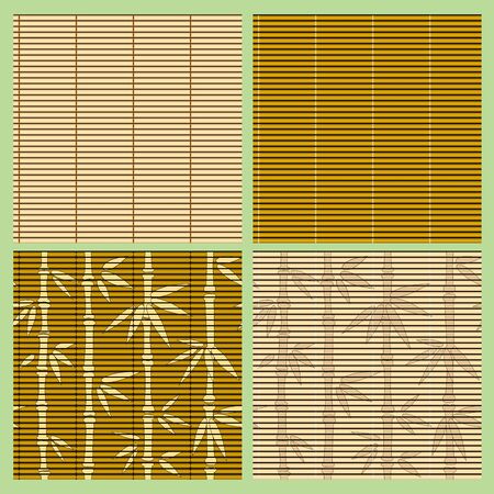  collection of seamless bamboo patternsのイラスト素材