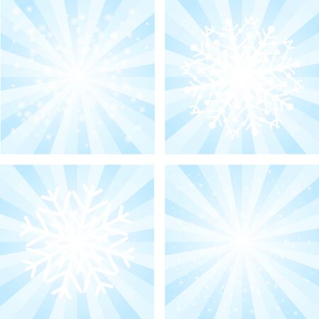 Collections of Christmas backgrounds with snowflakesのイラスト素材
