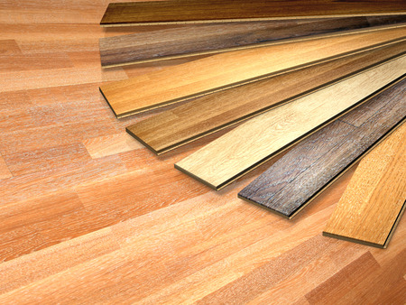 New oak parquet of different colorsの写真素材
