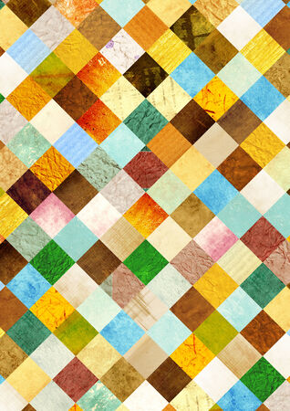 Background with paper patterns of different colorsの写真素材