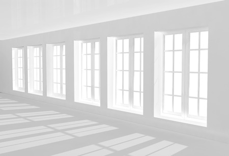 Interior of passage of white colorの写真素材