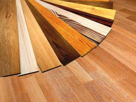 New oak parquet of different colors. 3d renderの写真素材