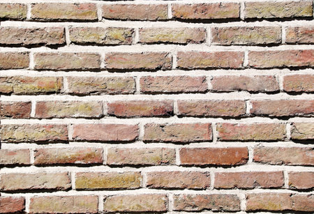 Full horizontal texture of old brick wall