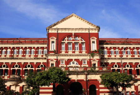 High Court building, Yangon, Myanmar (Burma). Architecture of British colonial eraのeditorial素材