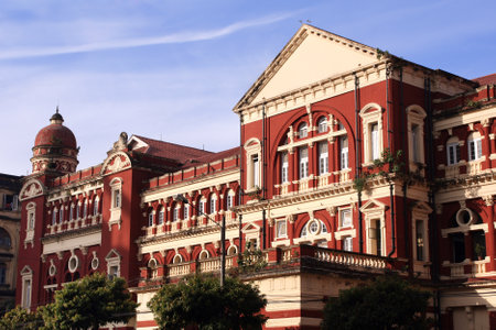 High Court building, Yangon, Myanmar (Burma). Architecture of British colonial eraのeditorial素材